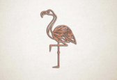 Line Art - Flamingo 1 - XS - 30x19cm - Multiplex - geometrische wanddecoratie