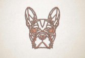 Line Art - Hond - Franse Bulldog - S - 54x45cm - Multiplex - geometrische wanddecoratie