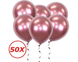 Rode Ballonnen Verjaardag Versiering Helium Ballonnen Feest Versiering Valentijn Decoratie Chrome Rood - 50 Stuks