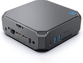 Mini PC - 4K HD - Mini Desk Computer - 6GB RAM - 128GB + 480GB SSD Opslaggeheugen - Intel Celeron J3455 - AK2  - Zwart - Windows 10 Pro