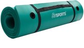ScSPORTS® Fitness mat - Yoga mat - Groen met oogjes - Incl. draagriem - Sportmat