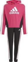 adidas Cropped Top Trainingspak Girls - Trainingspakken - roze/zwart - maat 170