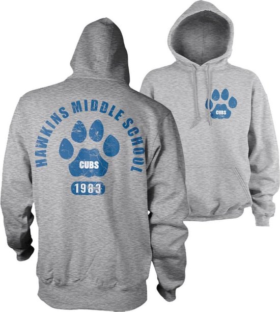 Stranger Things Hoodie/trui -M- Hawkins Middle School CUBS Grijs