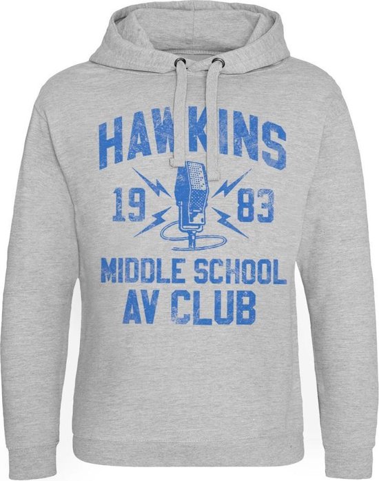 Stranger Things Hoodie/trui -2XL- Hawkins 1983 Middle School AV Club Grijs
