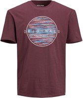 Jack & Jones T-shirt Jormilton Tee Ss Crew Neck 12193545 Catawba Grape/relaxed Mannen Maat - XL