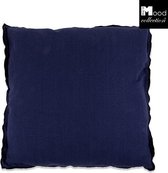 In The Mood Isabel Kussen 50 x 50 x 10 cm - Div Kleuren - 2 stuks - Indigo Blauw