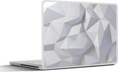 Laptop sticker - 12.3 inch - Achtergrond - Abstract - Wit - 30x22cm - Laptopstickers - Laptop skin - Cover