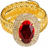 armband dames 16 cm kunststof goud one size