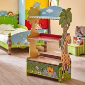 Teamson Kids Houten Boekenkast Voor Kinder - Kinderslaapkamer Accessoires - Zonnige Safari Ontwerp