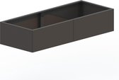 MySteel Gepoedercoat staal plantenbak Texas xxl 2000x800 Inclusief Bodemplaat - Kleur: RAL7016 (antraciet grijs) - Hoogte: 600mm