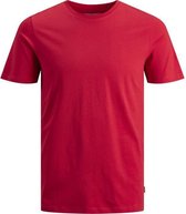 JACK & JONES T-shirt van biologisch katoen met korte mouwen True Red Heren