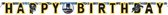 letterslinger Batman 175 cm karton geel/blauw