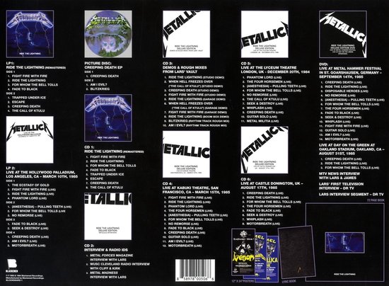 Universal Music Nederland - Ride The Lightning Deluxe - 4 LP 6 CD