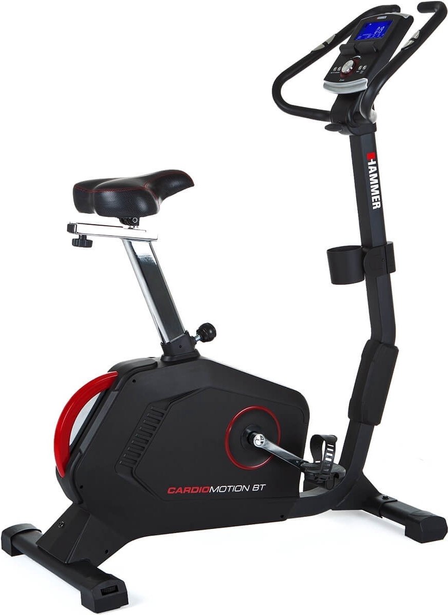Hammer Fitness Cardio Motion BT Ergometer - 16 Trainingsniveaus - Lage instap - Hartslagfunctie