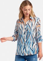 Blouse met lange mouwen en zebra-impressies