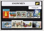 Sneeuwpop – Luxe postzegel pakket (A6 formaat) : collectie van verschillende postzegels van sneeuwpoppen – kan als ansichtkaart in een A6 envelop - authentiek cadeau - kado - geschenk - kaart - sneeuw - kerst - kersttijd - sneeuwman - christmas - pop
