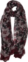 Juleeze Sjaal Dames Print 80*180 cm Rood Synthetisch Shawl Dames Sjaal