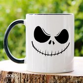 Halloween face - Customized mokken en bekers - mokken met tekst - mokken - bekers - cadeautje - cadeau voor vrouw - cadeau vor man - keramiek servies - cadeautje voor haar - cadeautje voor he