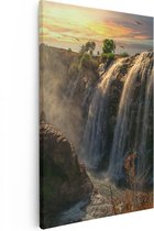 Artaza Canvas Schilderij Watervallen Vanaf De Kliffen - 80x120 - Groot - Foto Op Canvas - Canvas Print