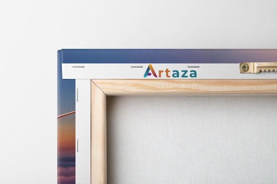 Artaza Toile Peinture Avion Dans Les Nuages Au Coucher Du Soleil - 50x40 - Photo Sur Toile - Impression Sur Toile