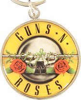 Guns n' Roses Metalen Enamel Fill-In Logo Sleutelhanger Zilver - Officiële Merchandise