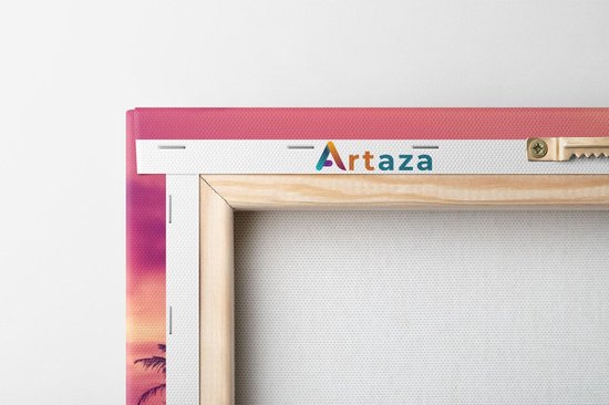 Artaza Peinture sur toile Palmiers tropicaux avec coucher de soleil - 80 x 40 - Photo sur toile - Impression sur toile