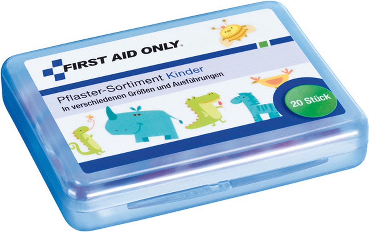 Goedkoopste First Aid Only pleisterset - kind - 20 stuks assorti - met schaar - AC-P10032