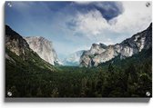 Walljar - Yosemite National Park Gebergte - Muurdecoratie - Plexiglas schilderij