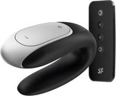 Double Fun Couple Vibe with APP and Remote Control Black