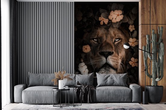 Papier peint - Papier peint Jungle - Papier peint photo - Fleurs - Largeur 160 cm x Hauteur 240 cm