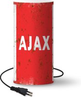 Lamp Ajax - Amsterdam - Voetbal - 33 cm hoog - Ø16 cm - Inclusief LED lamp