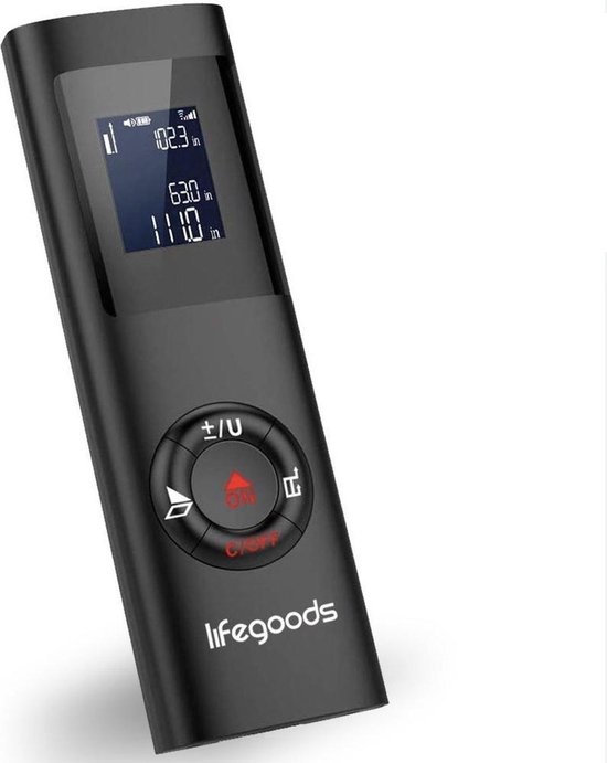 LifeGoods Laser Afstandsmeter - USB Oplaadbaar incl. Kabel - 40 Meter Bereik...