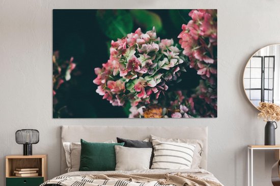 Toile Peinture Roses - Plante - Wit - 180x120 cm - Décoration murale XXL