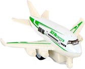 vliegtuig 10 cm die-cast wit/groen
