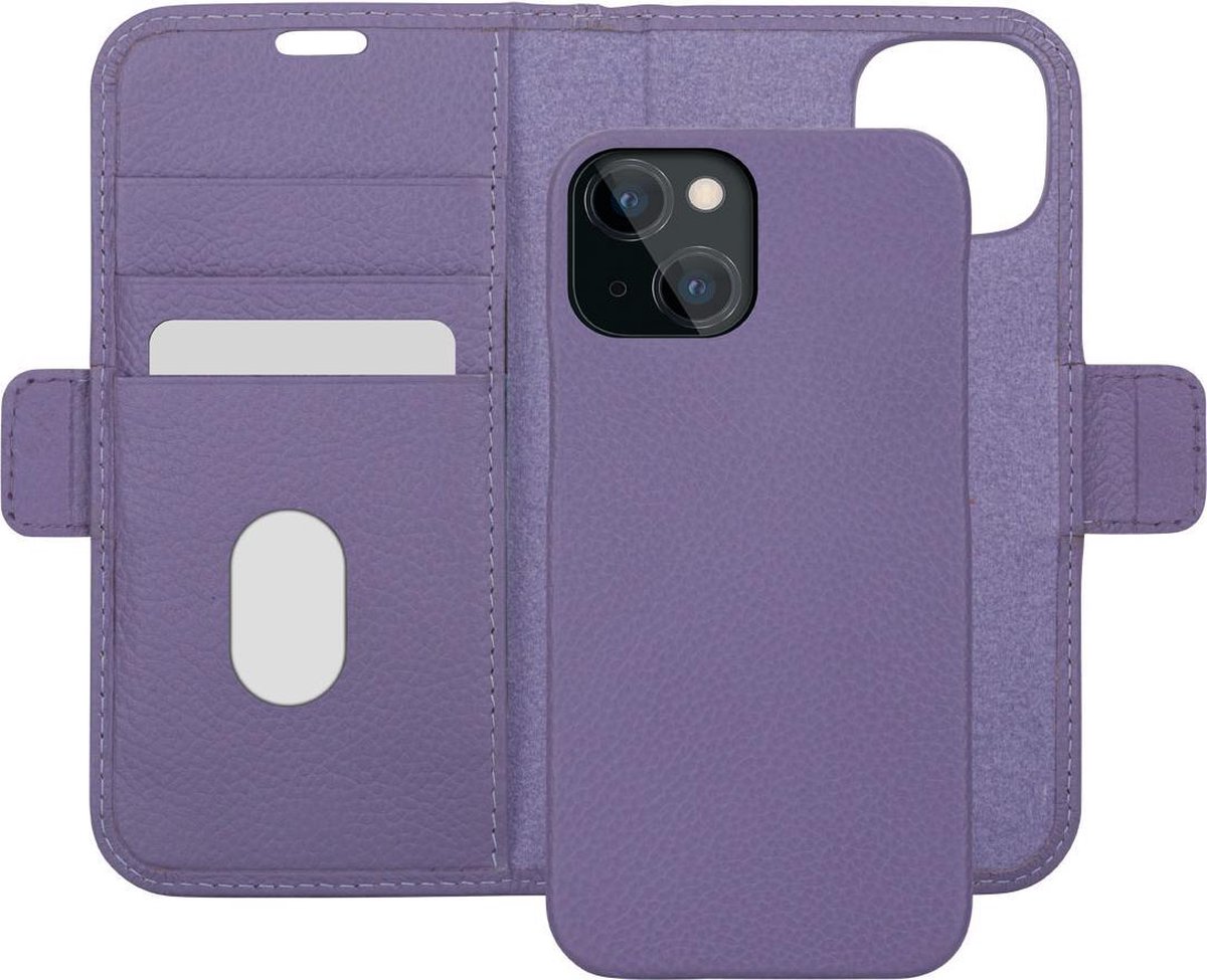 iPhone 13 Bookcase hoesje - dbramante1928 - Effen Paars - Leer
