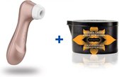 Satisfyer Pro 2 Next Generation - Luchtdruk Vibrator + Kamasutra Massagekaars - Coconut Pineapple