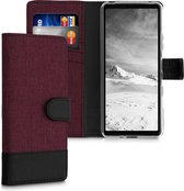 kwmobile telefoonhoesje voor Sony Xperia 10 III - Hoesje met pasjeshouder in donkerrood / zwart - Case met portemonnee