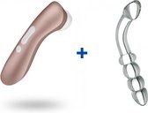 Satisfyer Pro 2 - Clitorisstimulator + Glazen G-Spot Dildo