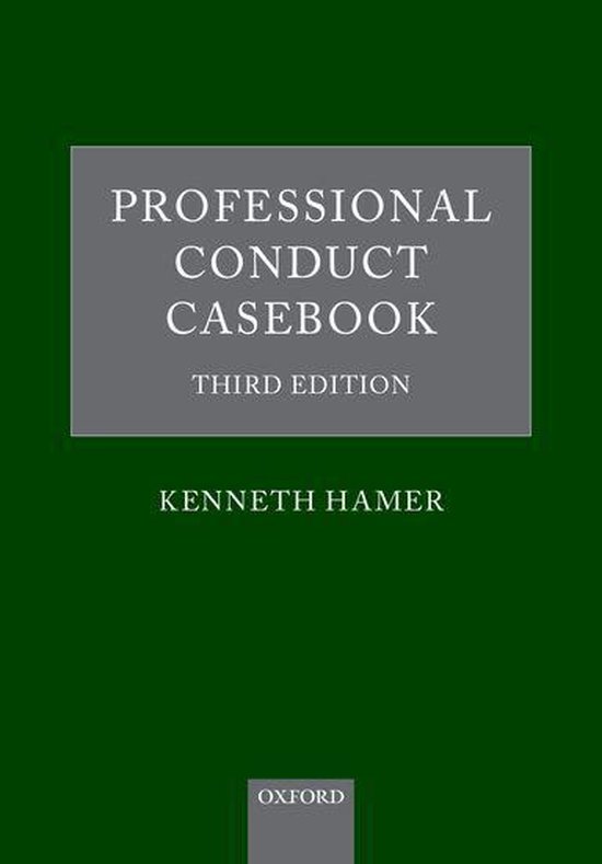 Professional Conduct Casebook - cover