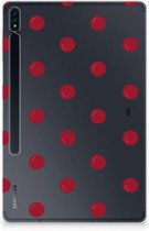 TPU Silicone Backcase Geschikt voor Samsung Galaxy Tab S7 Plus Back Cover Kersen met transparant zijkanten