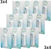 3x 4-pack BrushPoint vervangingsborstels Opzetborstels voor Oral-B elektrische tandenborstels