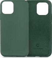 Coverzs Luxe Liquid Silicone case geschikt voor Apple iPhone 13 - dennengroen