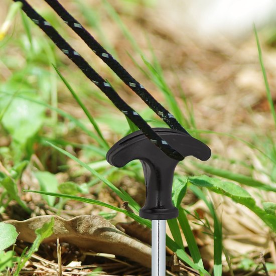 Relaxdays tentharingen - 12 stuks - 31 cm - stalen schroefharingen - harde grond - zwart van Relaxdays — afbeelding 2