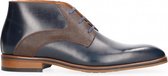 Van Dalen  - Geklede Veterboot Leer - Mens - Blue - 46