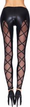 CAMIRI Wetlook and Mesh Leggings - Black