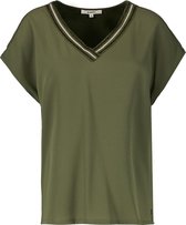 Garcia T-shirt T Shirt H10207 9982 Olive Night Dames Maat - M