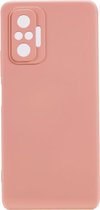 Shop4 - Xiaomi Redmi Note 10 Pro Hoesje - Zachte Back Case Mat Licht Roze