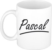 Pascal naam cadeau mok / beker met sierlijke letters - Cadeau collega/ vaderdag/ verjaardag of persoonlijke voornaam mok werknemers