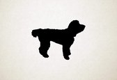 Aussiedoodle - Silhouette hond - L - 74x99cm - Zwart - wanddecoratie