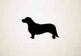 Cordigor - Silhouette hond - M - 48x83cm - Zwart - wanddecoratie